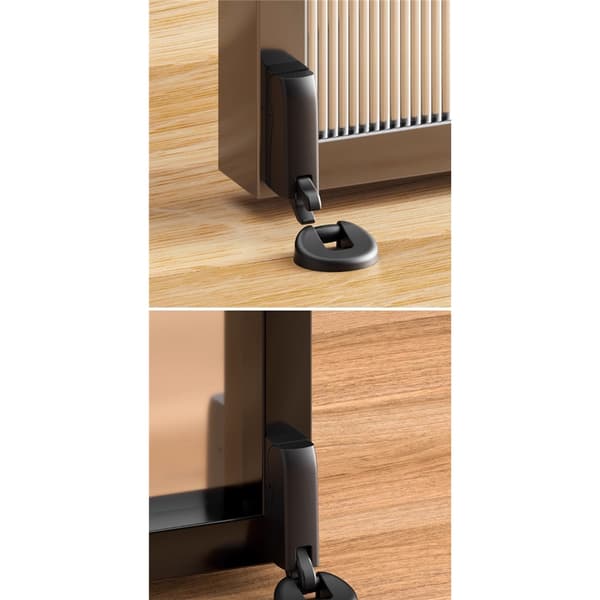 Hydraulisk buffer dørstopper, Dørholder, for døråpninger opp til i høyde, gulvstopper, (Svart