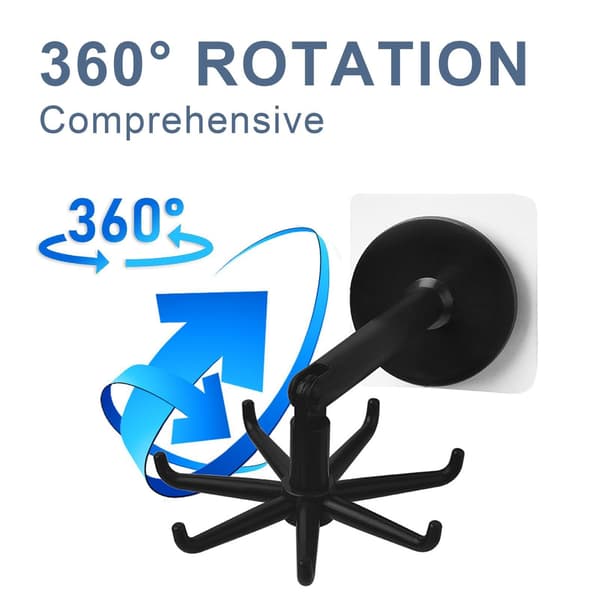 Raskaat liimakoukut, raskaat seinäkoukut, seinäliimakoukut, 360 astetta kääntyvät tarrakoukut, 7 koukkua