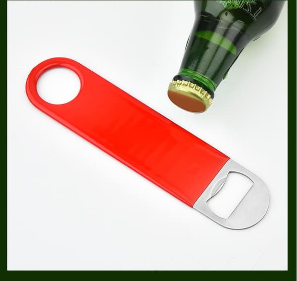 2-pak kraftig flad flaskeåbner i rustfrit stål, flad flaskeåbner, solid og holdbar ølåbner (stykker)