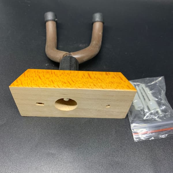 Gitarrvägghängare, 1-pack gitarrväggfäste, vägghängare i lövträ med skruvar, för akustisk gitarr, elgitarr