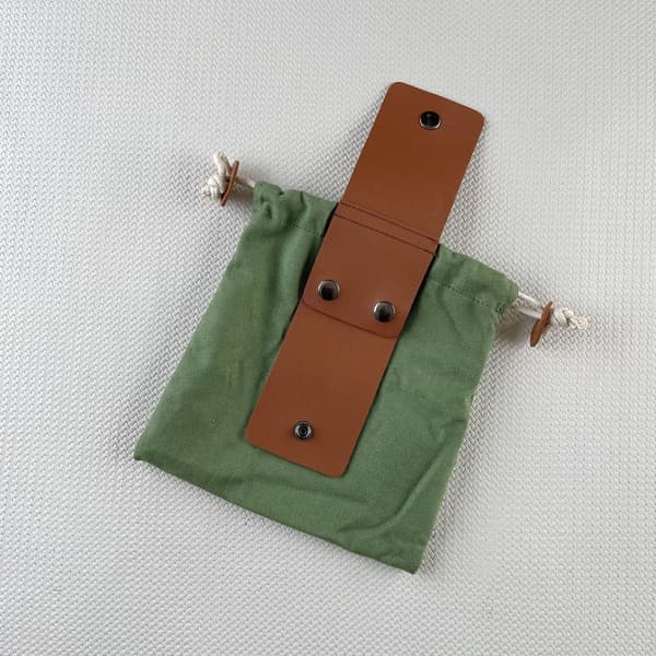 Fodersäck Canvas Utomhus Camping Fodersäck Svampförvaring Djungelhantverk Bälte Eldfrö