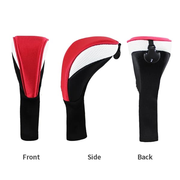 Sort golfkøllehovedbetræk til fairway 3 stk. woods headcovers