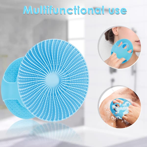 Silikon kroppsskrubber, ny oppgradert multifunksjonell eksfolierende kroppsskrubber for effektiv dusjskrubber for kroppen, ergonomisk