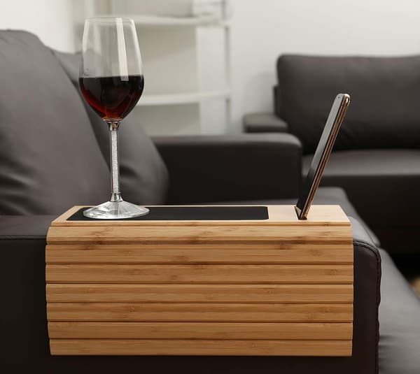 Sofabrett for armlene Fleksibelt/sammenleggbart sofabrett Roterende telefonholder Sofabord Perfekt