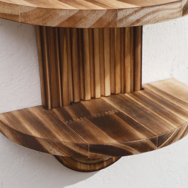 Dobbeltlags buede mid-century kunst boho indretningsdesign flydende hylder