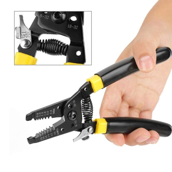 Multifunksjonell tang, multifunksjonell kabelkutte- og avisoleringstang, avbitertang for krymping, kutting, avisolering