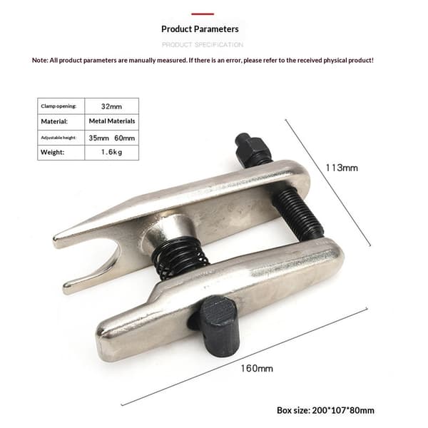 32 mm kuleleddsseparator, endeleddsfjerner, kuleleddsavtrekker, endeleddsavtrekker