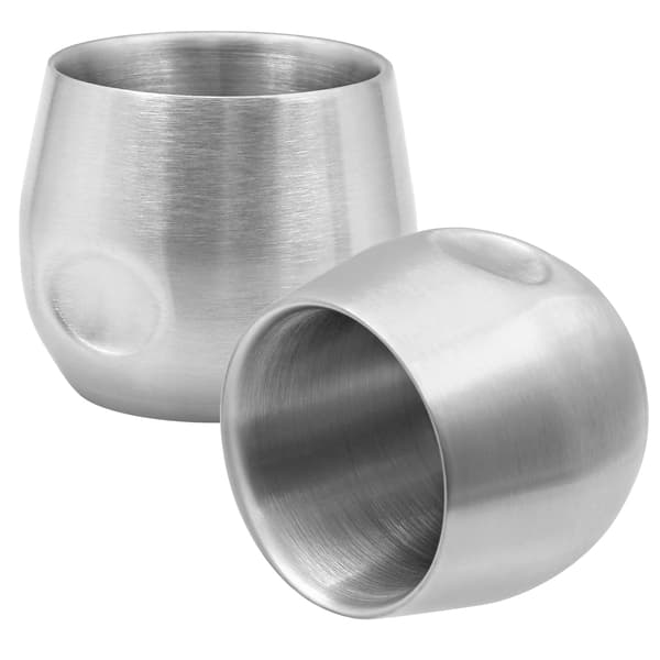 Espressokoppar i rostfritt stål (silver)