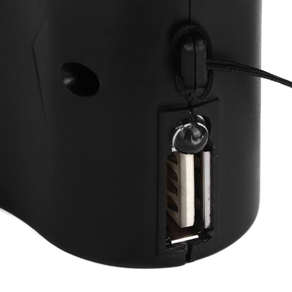 USB håndsving telefonoplader bærbar hånddrevet USB-oplader til udendørs vandreture camping nødlader (sort)