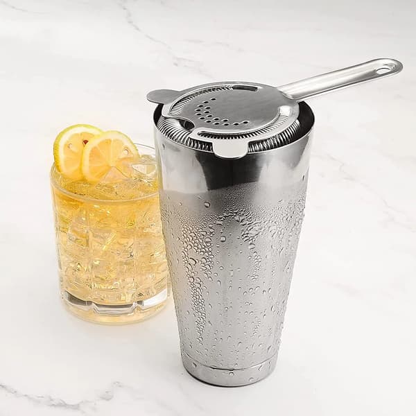 Cocktailshaker, rustfritt stål, speilfinish, profesjonelt bartenderverktøy