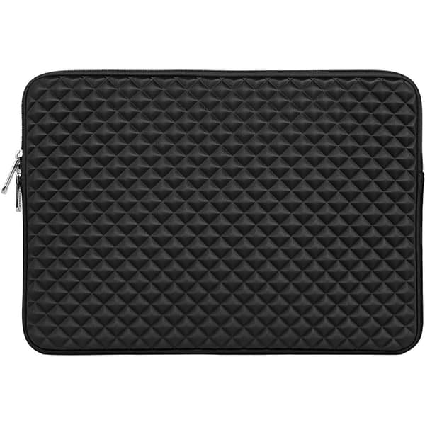 13 tums laptopfodral skum stötsäker dyna skyddsfodral fluffigt foder blixtlås skyddsfodral (svart)