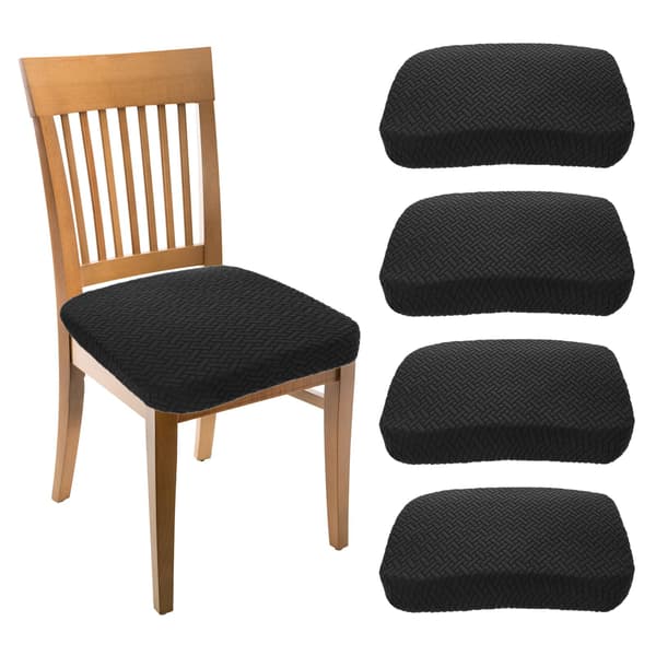 Stretch Stolssitsöverdrag 4 st (svart 4)