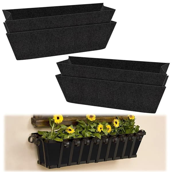 Non-Woven Hängande Blomväxtlåda Foder för Trågformade Vägg- och Däckmonterade Planteringskärl