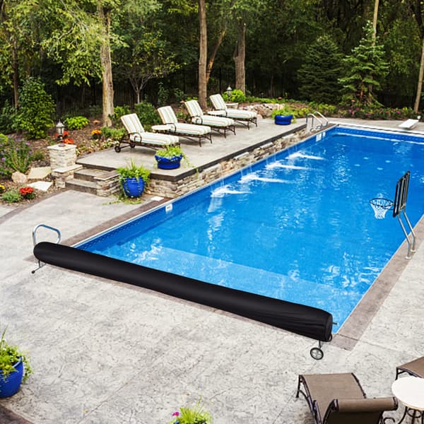 Pool Solar Reel Cover, 18FT Pool Solar Protective Blanket Reel Cover