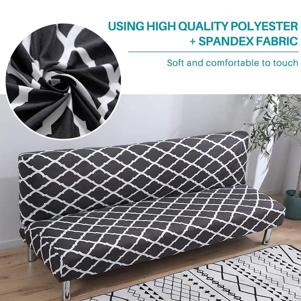 Pet Stretch Sofatrekk Armløs Futon-trekk Trykt Tilpasset Møbelbeskytter Elastisk Polyester Spandex Vaskbar Armløs