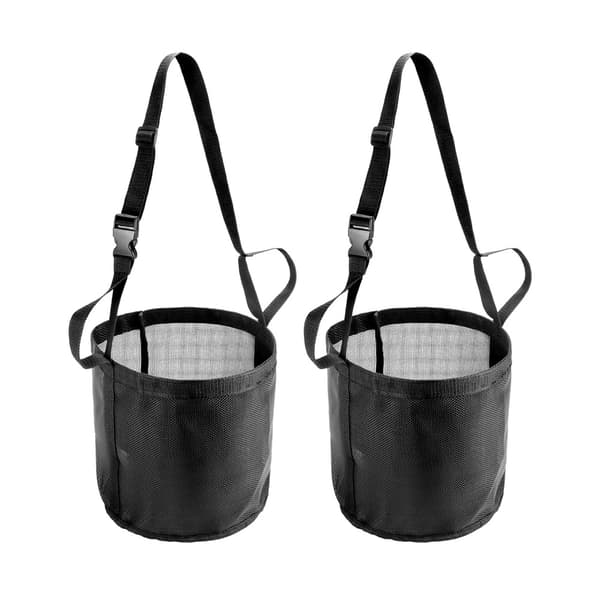 2-pack hästfoderpåse för spannmål - Nätfoderpåse, nack- och nosdyna hästmunkorgsfoderpåse (M)