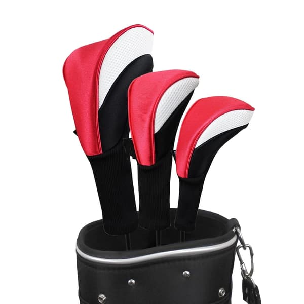 Sort golfkøllehovedbetræk til fairway 3 stk. woods headcovers