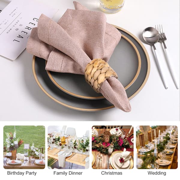 Farming Napkin Rings, Håndvævede Servietringe til Borddekoration, Efterårs Rustikke Servietringe, Servietholder Spænder