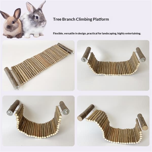 Chinchilla Træstige Bro Platform Legetøj, Hængebro