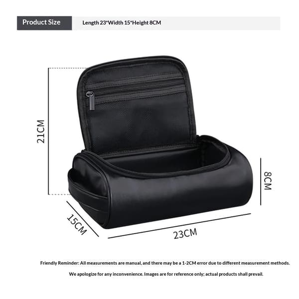 Minimalist Rejse Toiletry Organizer Dopp Kit Barbertaske til Toilettilbehør