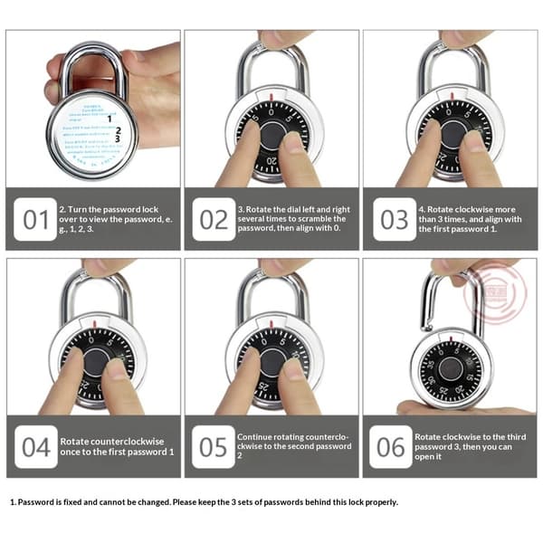 Master Lock Svart Kombinasjonshengelås for Garderobeskap