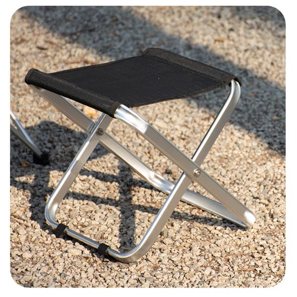 Campingtaburet, foldbar taburet XXL størrelse campingtaburet understøtter op til 200 kg sort