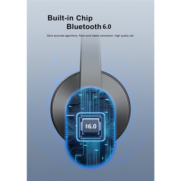 Bluetooth-headset med mikrofon, brusreducerande trådlösa on-ear-hörlurar