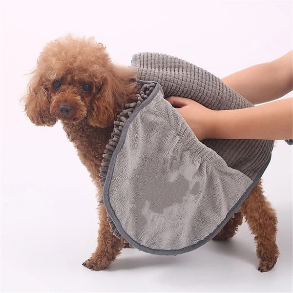Mikrofiber hundebadehåndklæde – Absorberende hundehåndklæder til tørring af store og små hunde