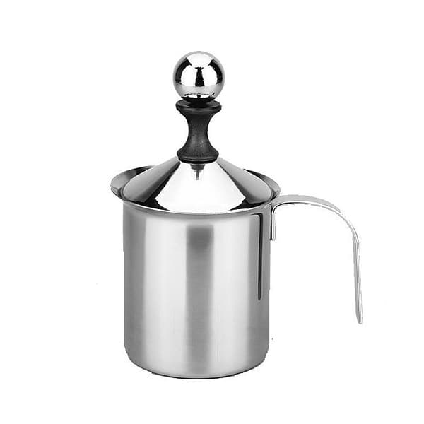 Manuel flødeskumsdispenser i rustfrit stål - Håndholdt DIY-pisker - til gave