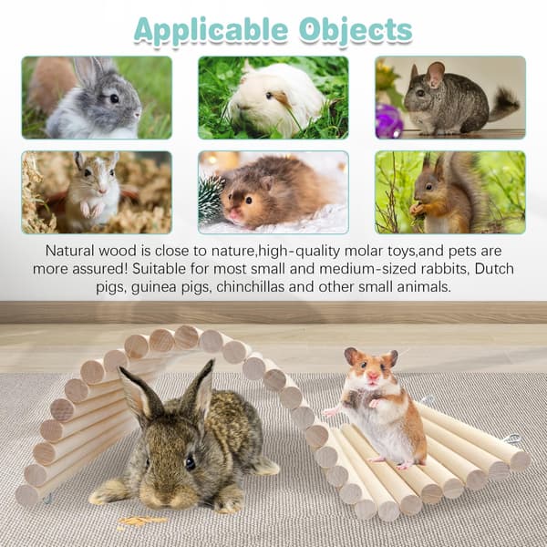 Chinchilla træophængsbroplatformlegetøj (birk 20*35cm)