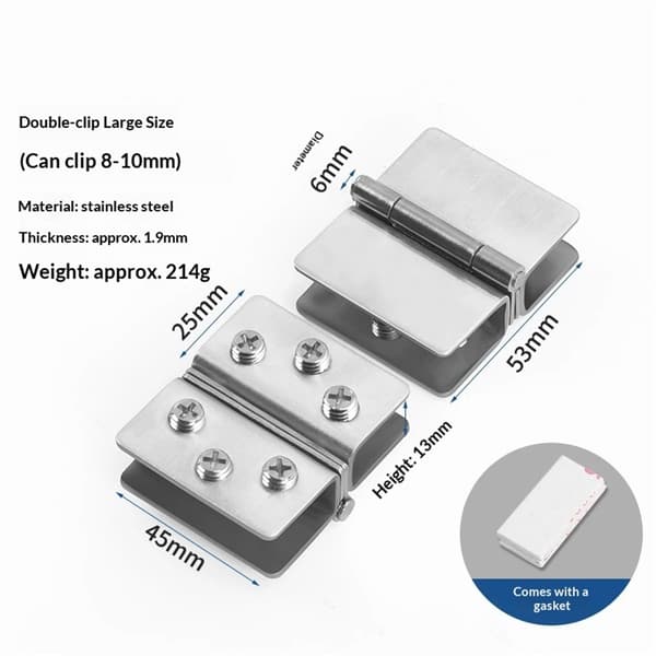 4 kpl 8-10 mm paksun lasioven kaksoispidike saranat