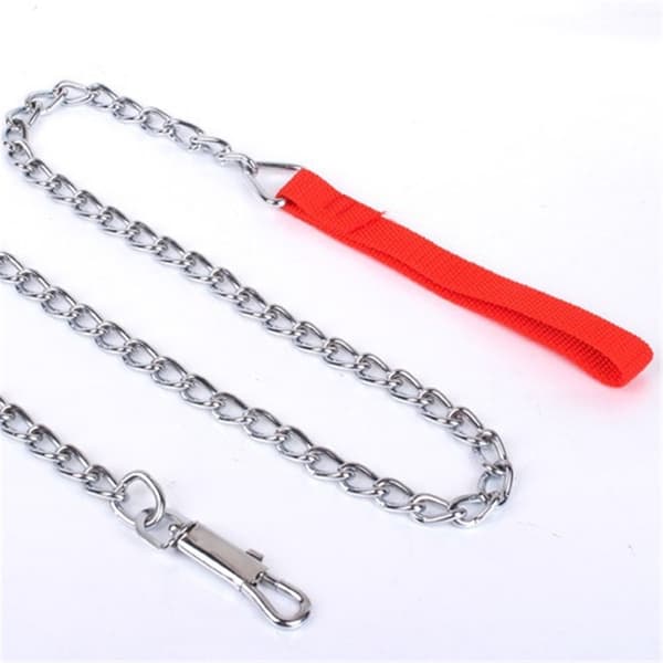 2 stk. metalkæde til hunde, hundebindekabel, hundeløber til haven (rød 2,0 mm*120 cm)