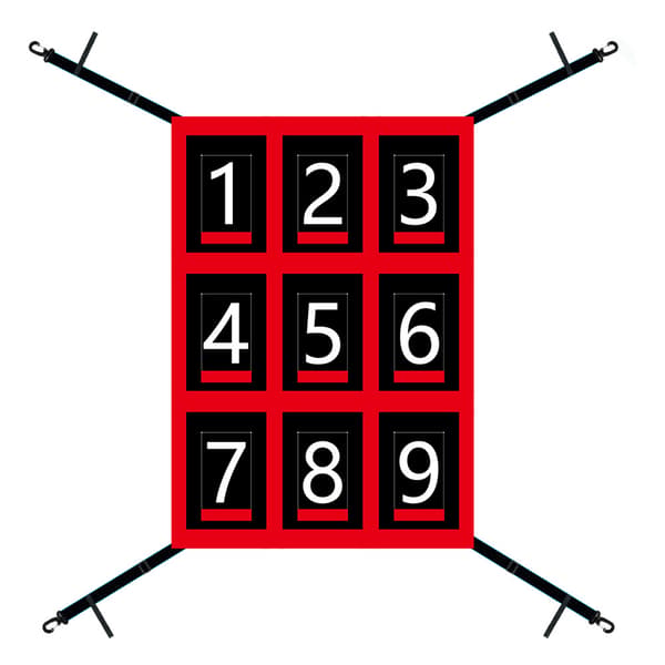 19.29 * 27.56in Klar Nummereret Strike Zone