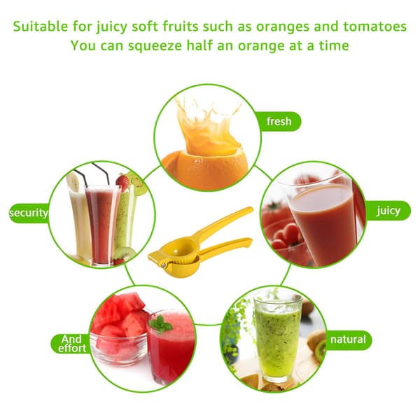 2-pack citruspress, handhållen premiumjuicepress i metall för citron