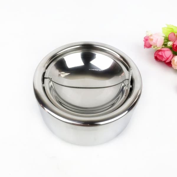 2 st askfat i silvermetall med lock
