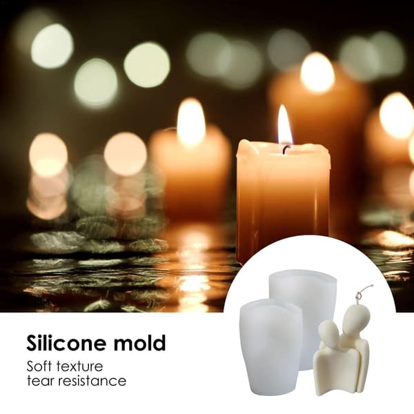 3D Kropsform Silikoneform, Menneskekrop Silikone Lysform, Nøgen Kvinde Mand Kropsform Lysform, Kropskunst