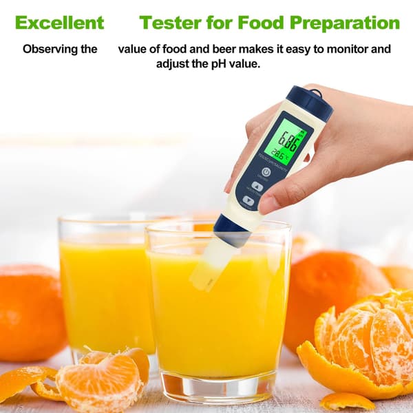 Digital 5-i-1-tester, måler for vann/saltinnholdstermometer