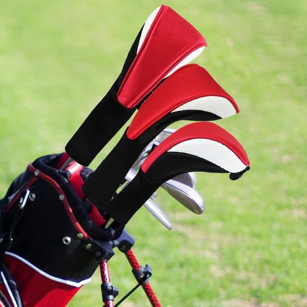 Sort golfkøllehovedbetræk til fairway 3 stk. woods headcovers