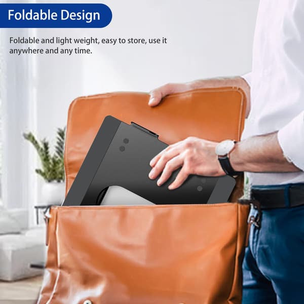 Aluminium bærbar stander, ergonomisk justerbar notebook-holder computerstander kompatibel med 10-14\" bærbare computere, sort