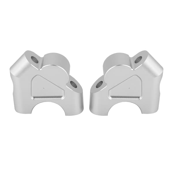 Motorcykelstyre Riser Adaptrar, Aluminium Styre Riser Klämma Höjd Upp Adaptrar för (Silver)