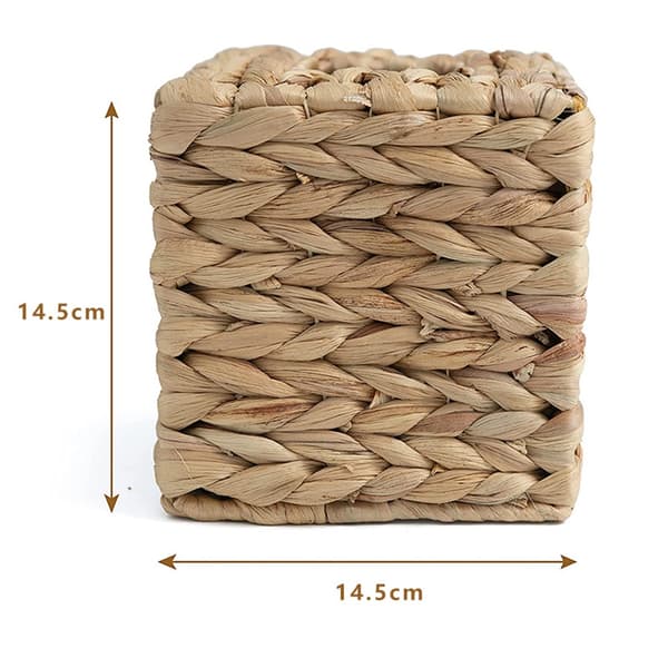 Vattenhyacintgräs Täcklåda för näsdukar (14.5*14.5*15cm)