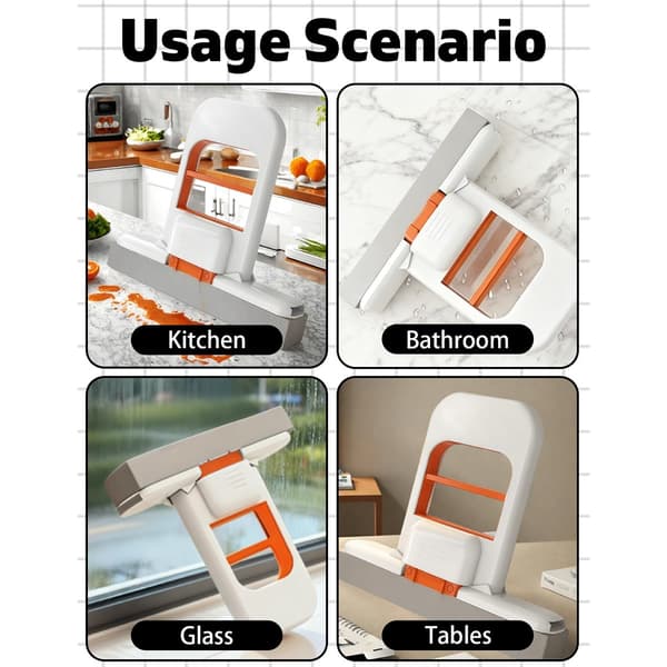 Mini skrivebordsmoppe til små rum (orange)