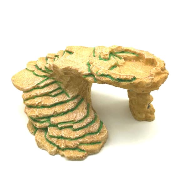 Skildpadde Solplatform Krybdyr Terrarium Skjulested Skildpadde Harpiks Klippehule Habitat Ornament