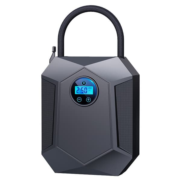 Digital luftkompressor för bil, automatisk pump, däckpump med LED-ljus 12V
