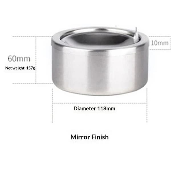 2 st askfat i silvermetall med lock