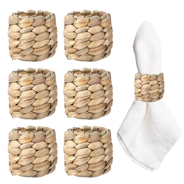 Farming Napkin Rings, Håndvævede Servietringe til Borddekoration, Efterårs Rustikke Servietringe, Servietholder Spænder