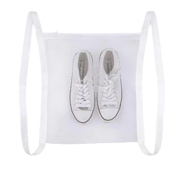 2-pack tvätt- och torkpåse för sneakers (stor, vit)