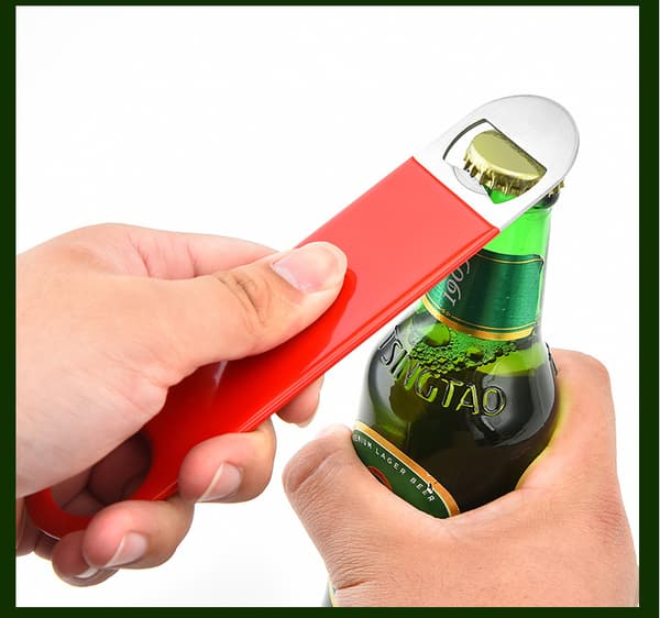 2-pak kraftig flad flaskeåbner i rustfrit stål, flad flaskeåbner, solid og holdbar ølåbner (stykker)