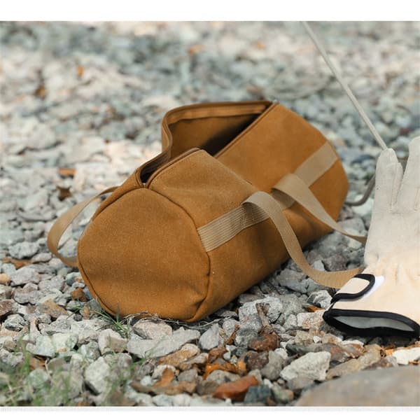 Teltplugger Bag, Dobbeltlags Teltstang Plugger Oppbevaringspose (36cm Khaki)
