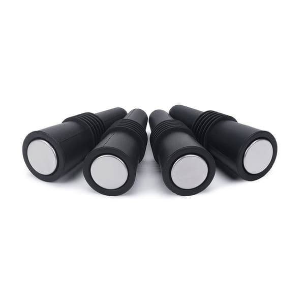 5-pack vinstoppar, vinflaskpropp och dryckesflaskproppar, svarta vin- och dryckessilikonflaskproppar
